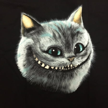 Disney Alice In Wonderland Cheshire Cat Smile Glows In The Dark Graphic T Shirt Walmart Com Walmart Com