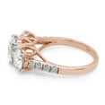 thumbnail image 3 of AFFY 3.24CT Moissanite Diamond 3 Stone Engagement Ring For Women 14K Solid Rose Gold-9, 3 of 7