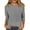 Gray, variant on TRUBKH Shirts for Women,3/4 Sleeve T Shirts for Women,boatneck Tops for Women,tee Shirts Womens,lightweight Tops & Blouses,solid Color Round Neck Slim Seven Point Sleeve T Shirt Top Navy L