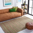 thumbnail image 2 of SAFAVIEH Natural Fiber Wenonah Striped Area Rug, Green/Natural, 6'6" x 6'6" Square, 2 of 8