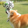 thumbnail image 4 of Dog Tug Toy Chew Ball Fútbol Con Pestañas Agarre Suministros Suaves, 4 of 9