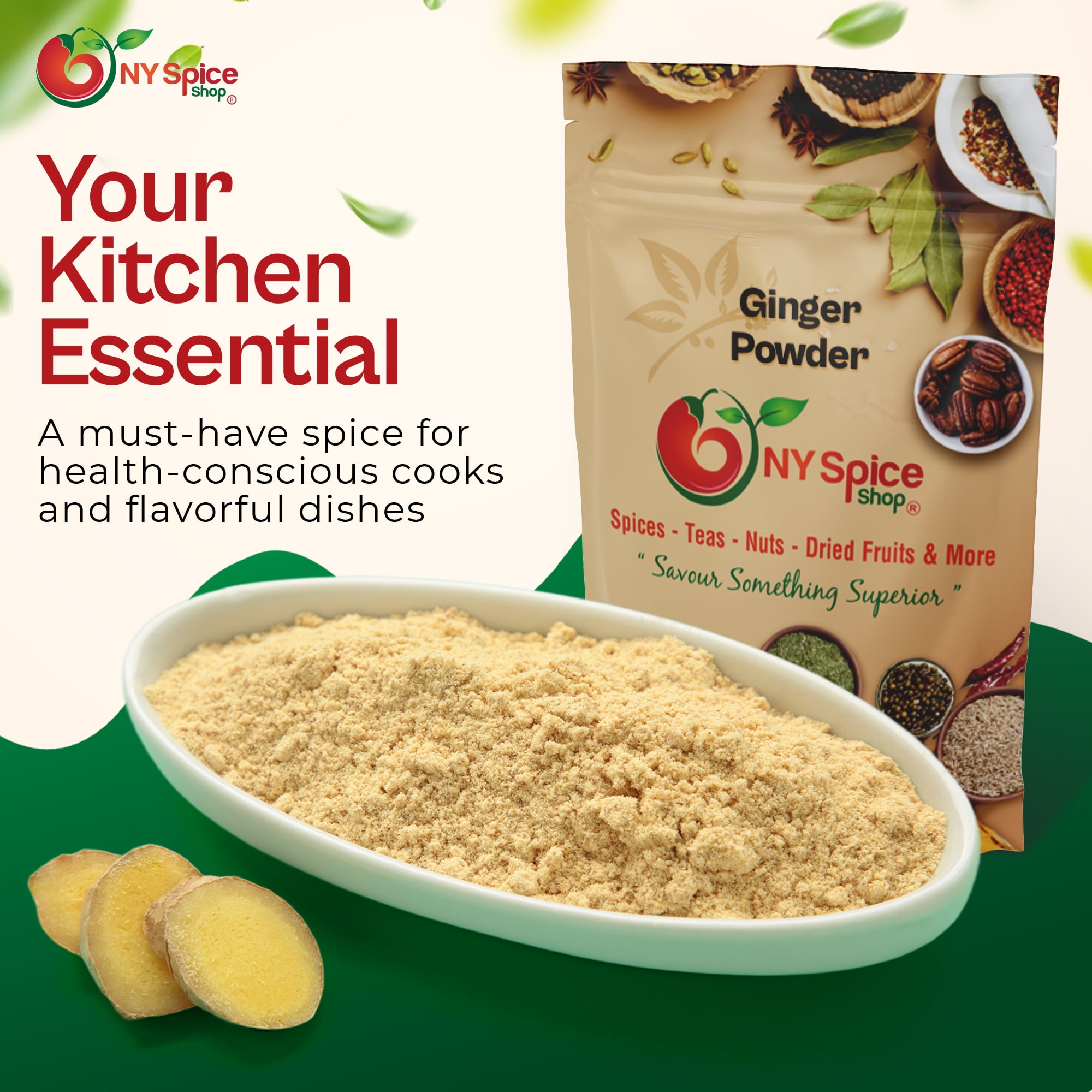 NY SPICE SHOP Ginger Powder - 3 Pound - Ground Ginger Root Powder - Great Flavor - Highly Aromatic