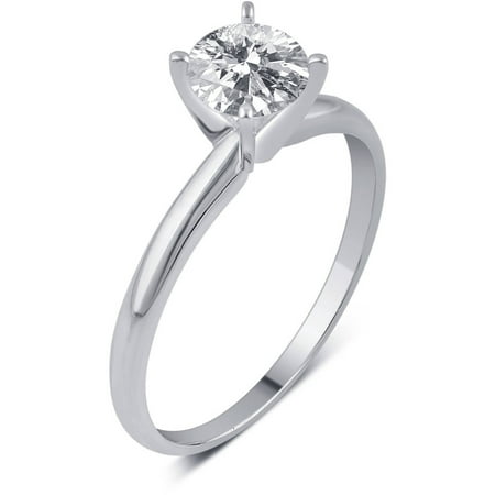 1/4 Carat T.W. IGL Certified Round Solitaire Diamond 14kt White Gold Engagement Ring