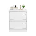 thumbnail image 3 of Syngar Metal Lateral File Cabinets with Lock, 2 Widened Drawer Large Filing Cabinet, Lockable Storage Cabinet for Legal/Letter/A4/F4 Size Home Office, White, 3 of 7