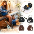 thumbnail image 3 of LQQDREX Guitar Picks Holder Case, Leather Guitar Picks Case Holder, Keychain Plectrum Key Fob C-ase Bag, for Musical Instruments G-uitar and Bass, 3 of 8