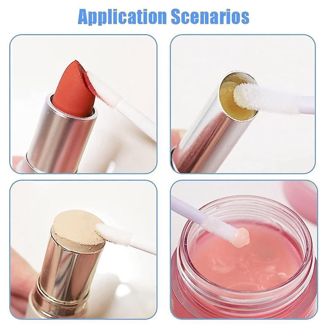 300 Uds pinceles de labios desechables pincel de maquillaje herramienta de lápiz labial aplicadores de brillo de labios