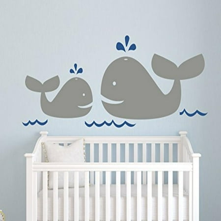 Nautical Mom And Baby Whale Wall Decal Decor Nursery Nautical Mom And Baby Whale Wall Decal Decor Nursery