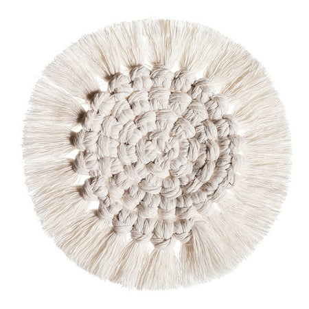 

Mats Table Pad Placemat Tableware Coaster Mat Drinks Macrame Kitchen Heatproof Food Weaved Dining Coasters Braided Dish