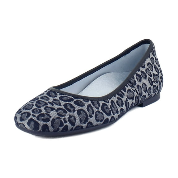 Vionic Women's Orinda 2 Ballet Flat Leopard Pattern Denim 7N