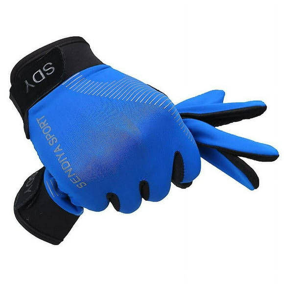 Cycling Gloves,Windproof Touchscreen Anti-Slip Silicone Gel Gloves,Lining Running Gloves for Mens & Womens Blue(XL