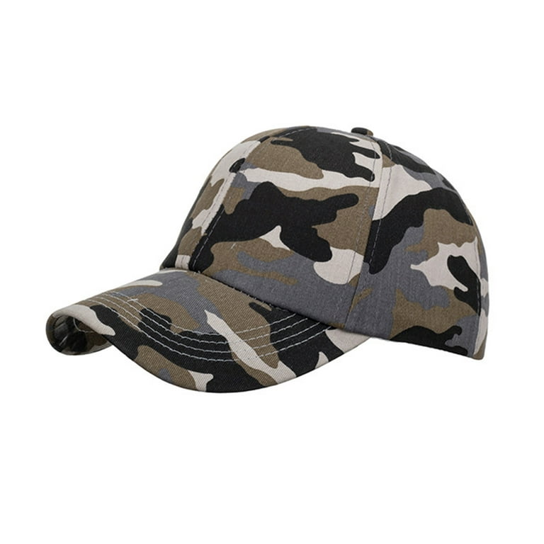 fanshao Baseball Cap All-matching Universal Cotton Camouflage Ponytail Hole  Hat for Beach