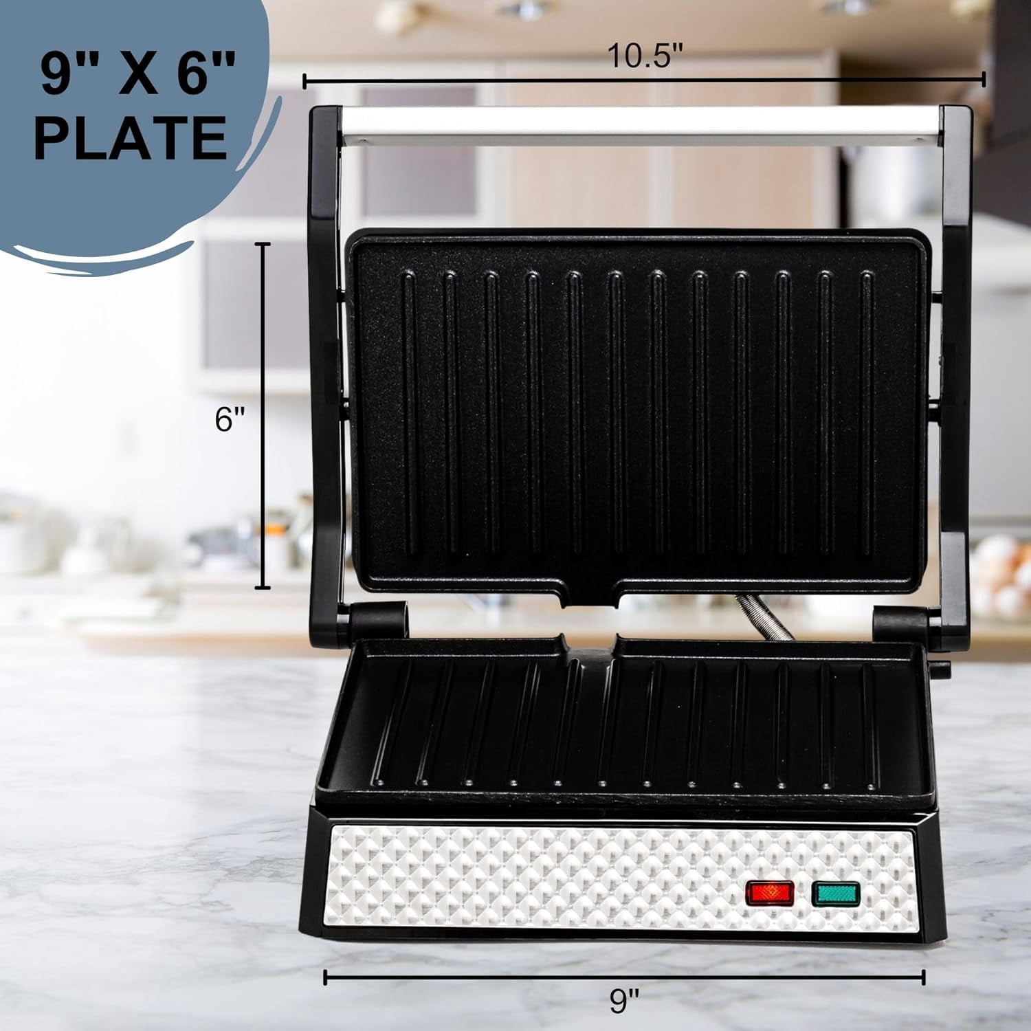 OVENTE Electric Indoor Panini Press Grill and Sandwich Maker with Non ...