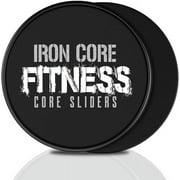 Iron Core Fitness 2 x Dual Sided Gliding Discs Core Sliders Ultimate Core Ab Fitness Trainer. Gym, Home Abdominal & Total Body Workout Equipment for use on All Surfaces.