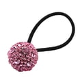 thumbnail image 3 of Mujer Diamante Cuerda de Lazo para El Cabello Accesorio Elástico Soporte de - Rosado Salvador shinny titular de la cola de caballo, 3 of 3