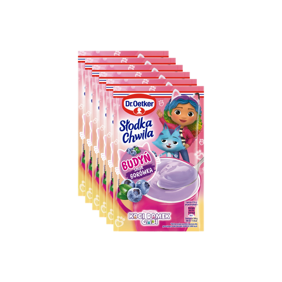 Dr. Oetker instant pudding BLUEBERRY Flavor -5 ct.-