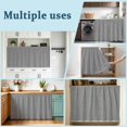 thumbnail image 6 of Dark Gray Color Cabinet Dishwasher Hidden Curtains, Privacy Closet Door Curtain, Abstract Woven Texture Vintage Minimalist Adhesive Dust Proof Under Sink Skirt for Bathroom Kitchen 35"x35", 6 of 8
