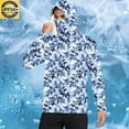 thumbnail image 2 of Fanxing Fishing Hoodies for Men with Face Mask Camo Long Sleeve Hoodie Pullovers Upf 50+ Sun Protection Hiking Shirt Blue,L, 2 of 6