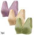 thumbnail image 2 of XuJwPNcy 3 PCS Bras for Womens Comfort Wireless Bra No Underwire Bralettes Soft Push up Everyday Bras, 2 of 3