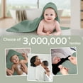 thumbnail image 6 of Hooded Baby Towels for Newborn 2 Pack 100% Muslin Cotton Baby Bath Towel with Hood for Babies, Infant, Toddler and Kids, Large 32x32Inch, Soft and Absorbent Newborn Essential, 6 of 6