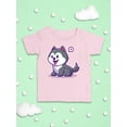 thumbnail image 3 of Cute Husky Dog Cartoon T-Shirt Infant -Image by Shutterstock,  6 Months, 3 of 4