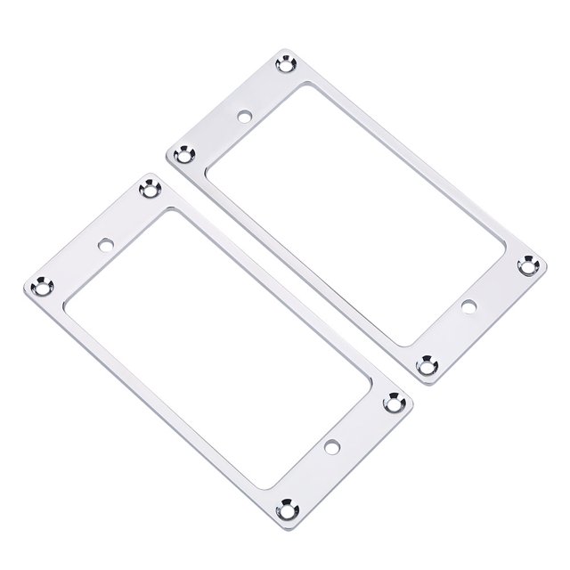 2 Pcs Cadre de Montage en Métal pour Guitare Électrique (Argent)