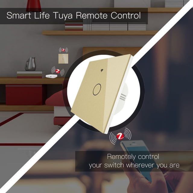 Interruptor de Lámpara Inteligente Táctil de Pared perfecl Dorado