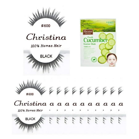 12 Packs #600 100% Human Hair Fake Eyelashes, The best guaranteed quality lashes available in the eyelash market. By (Best 12 Subs On The Market)