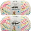 Spinrite Bernat Baby Blanket Big Ball Yarn-Pitter Patter, 1 Pack of 2 Piece