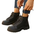 thumbnail image 4 of Willtoo Women's Warm Lined Winter Snow Boots Round Toe Lace Up Shoes Anti Slip Hiking Boots High Top Fashionable Sneakers, 4 of 5