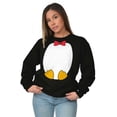 thumbnail image 3 of cute Baby Penguin Fake Tuxedo Unisex Plus Fleece Graphic Sweatshirt Brisco Brands 2X, 3 of 5