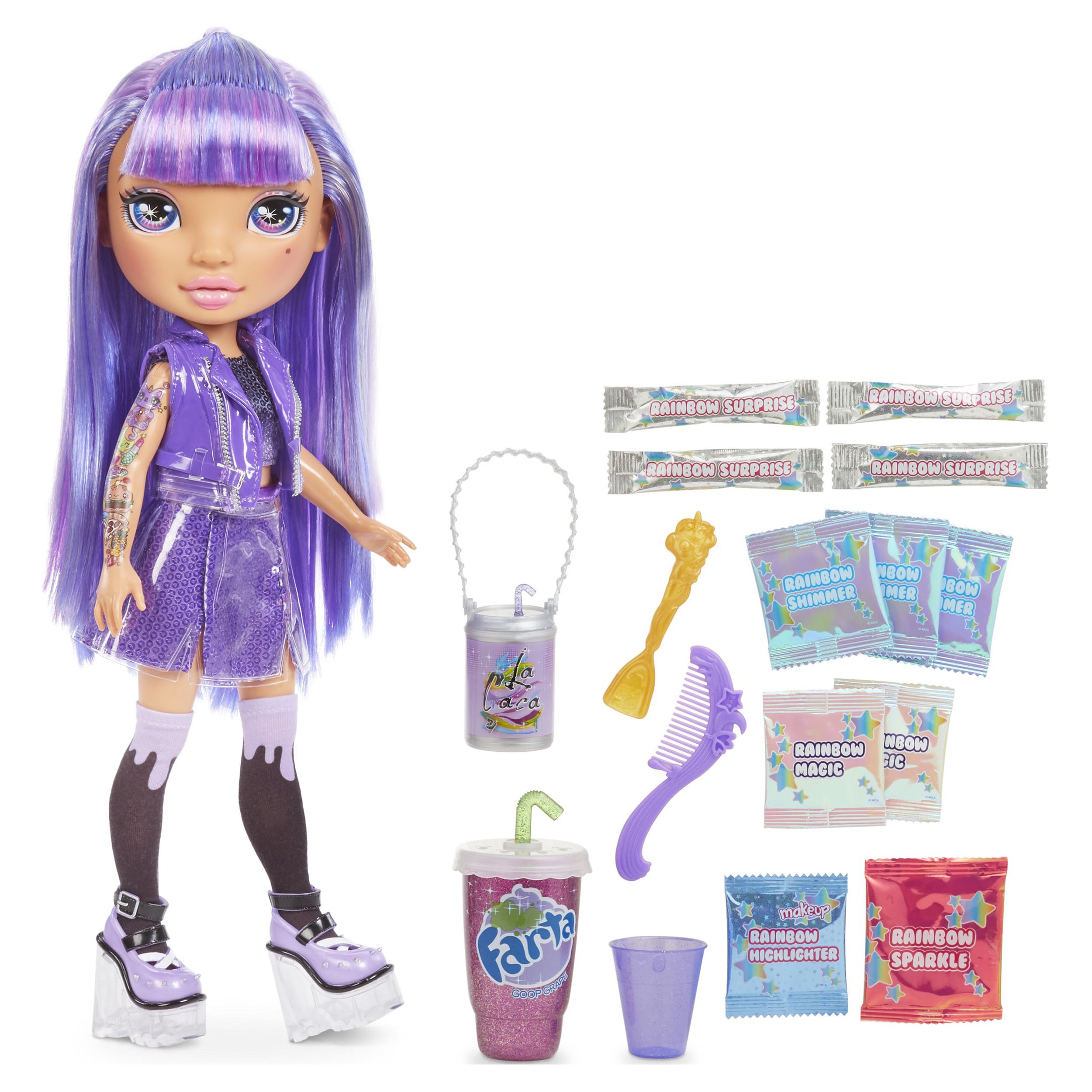 Rainbow Surprise by Poopsie: 14" Doll with 20+ Slime & Fashion Surprises, Amethyst Rae or Blue Skye - image 3 of 7