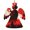 Angel Shape, variant on Howling Wolf Blood Red Moon Cool Wooden Christmas Ornament Angel Shape,Xmas Tree Hanging Decoration 6 PCS