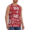thumbnail image 2 of Pofeuu Ho Pattern Funny Christmas Print Men's Muscle T-Shirt, Sleeveless, Muscle Tank, Classic Muscle Tee Top For Men Casual Sleeveless Muscle T-Shirt Trendy Clothes-Large, 2 of 7