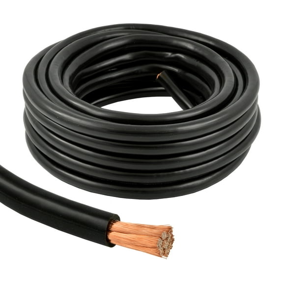 4 Gauge 25 Feet High Performance Flexi Amp Power/Ground Cable 4 AWG Wire Black