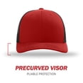thumbnail image 2 of Gorra de béisbol Richardson 112 Trucker Snapback Split Rojo/Negro, 2 of 7