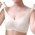 thumbnail image 2 of Sngxgn Women's No Side Effects Underarm-Smoothing Comfort Wireless Lightly Lined T-Shirt Bra(Beige,XL), 2 of 3