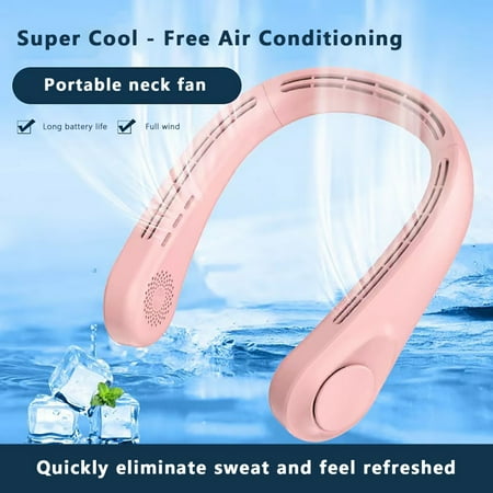 

Xinhuaya Portable Neck Fan Personal Bladeless Neck Fan Rechargeable Hands Free Around the Neck Fan Wearable Small Mini USB Hanging Neck Fan Leafless 3 Speeds 36 Air Outlet Cooling Fan
