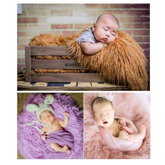 Toyvian Newborn Photo Props Boys Photograph Pad Khaki Synthetic 1Pack