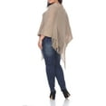 thumbnail image 2 of Women's Plus Size Sansa Knit Fringe Poncho, 2 of 4