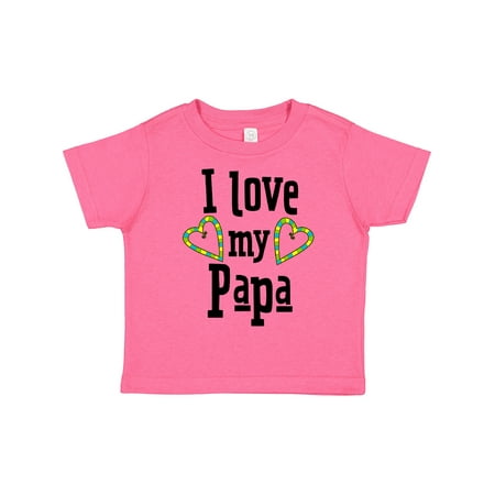 

Inktastic I Love My Papa- Hearts Gift Toddler Boy or Toddler Girl T-Shirt