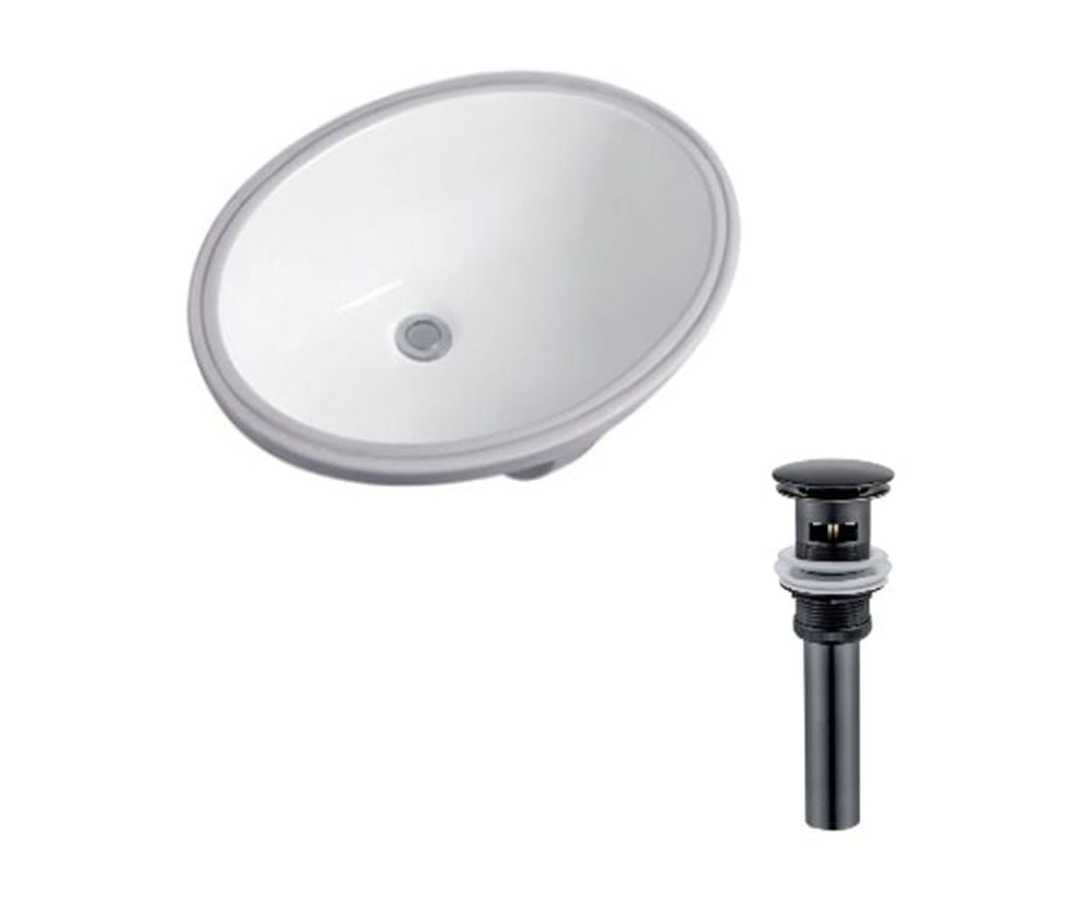 DROP Bath and Kitchen DR091201 Undermount Bathroom Sink Set