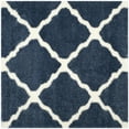 thumbnail image 6 of SAFAVIEH Montreal Cebrail Geometric Diamonds Shag Area Rug, Blue/Ivory, 4' x 6', 6 of 10
