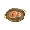 thumbnail image 3 of Round Serving Tray, Gold Round Fruit Plate Double Ear Tray, Clear Serving Tray Decorative Trays For Living Room, Bathroom, Kitchen, Snack Coffee Bread Fruit, 3 of 8