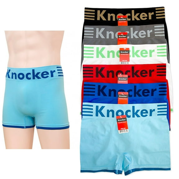 3 Mens Seamless Boxer Briefs Microfiber Underwear Compression Knocker One Size