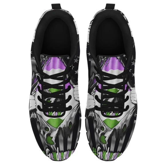 Genderqueer Pride Running Shoes Sneakers Mesh Black Size 3.5