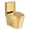 Shiny Gold, variant on Fine Fixtures Dual-Flush Elongated One-Piece Toilet with High Efficiency Flush in Matte Green