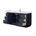 thumbnail image 3 of Wyndham Collection Miranda 66" Wood Single Bathroom Vanity in Blue/Gold, 3 of 6
