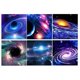 thumbnail image 1 of Juego de 6 kits de pintura de diamantes de imitación de taladro completo redondos Imágenes del universo para decoración de pared 12X12 pulgadas, 1 of 5