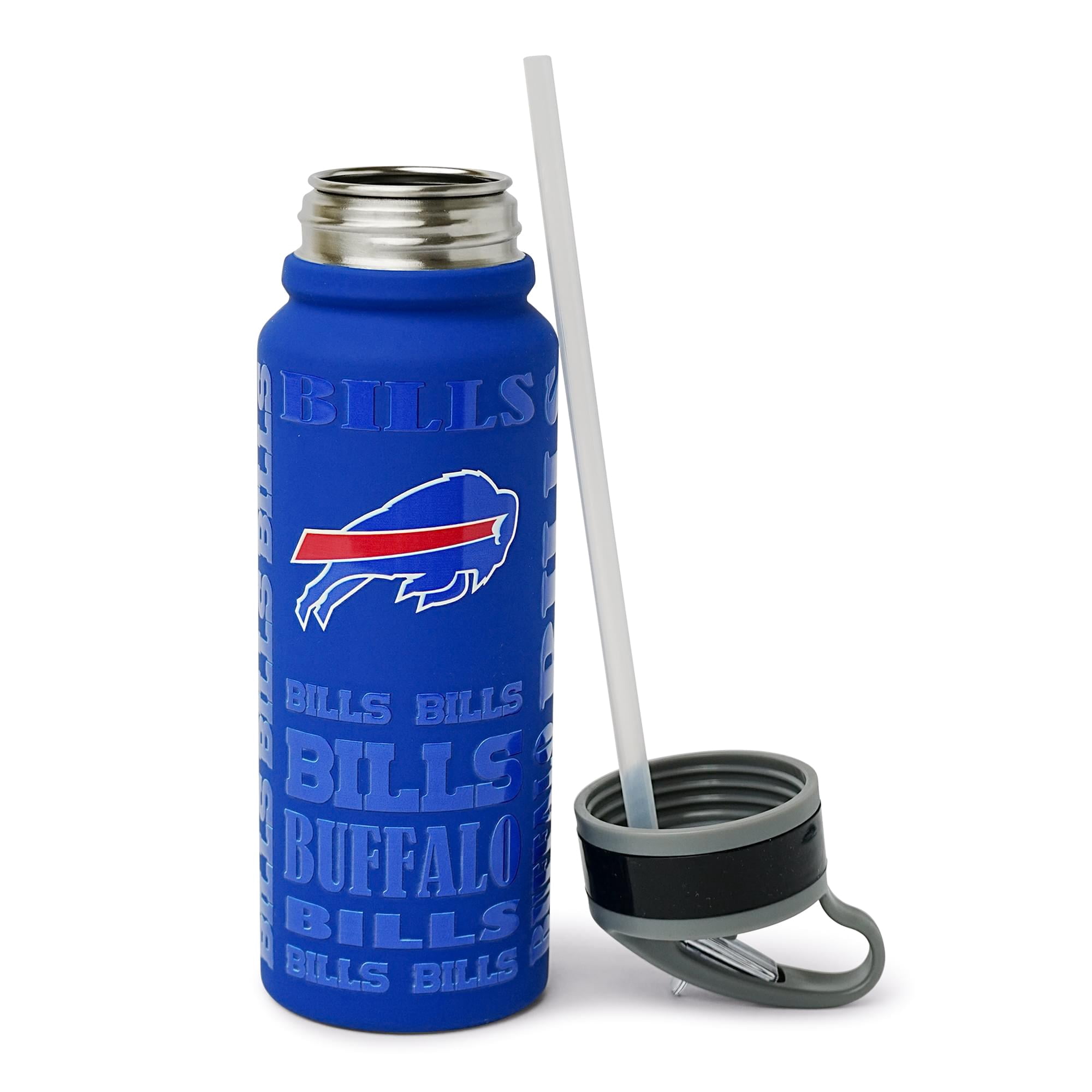 Buffalo Bills Replay 25-Ounce Stainless Steel Flip-Top NFL Water Bottle