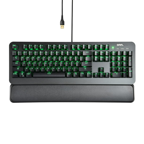 onn. Gaming Mechanical Keyboard with Blue Switches, Adjustable 16.8M LED  Lighting - Walmart.com